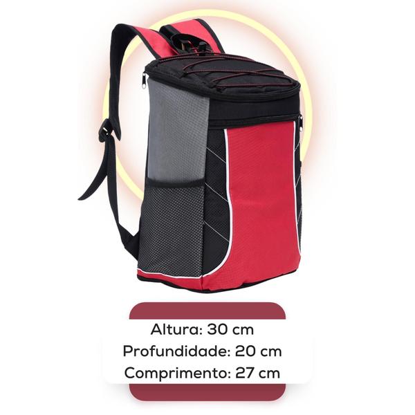 Imagem de Bolsa Feminina Térmica para Marmita Dieta Vida Saudável - Vermelho