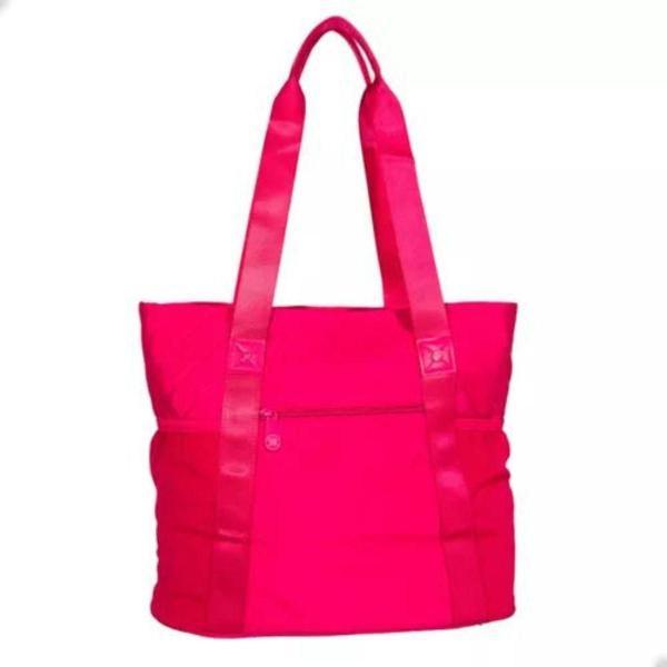 Imagem de Bolsa Feminina Tote Bag Rosa Rebecca Bonbon Sacola Academia