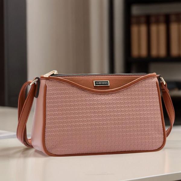 Imagem de Bolsa Feminina Transversal Elegante Prática Textura Chenson