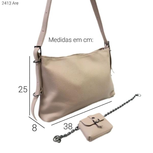 Imagem de Bolsa Feminina Transversal / Ombro com Corrente e Mini Necessaire 2413