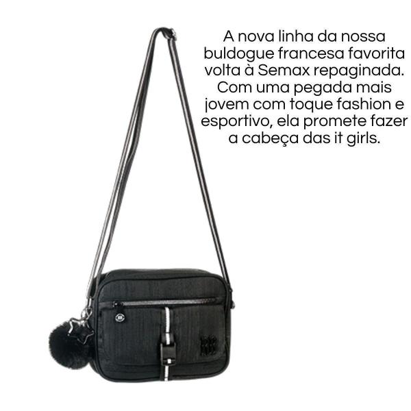 Imagem de Bolsa Feminina Transversal Preta Tamanho P Rebecca Bonbon