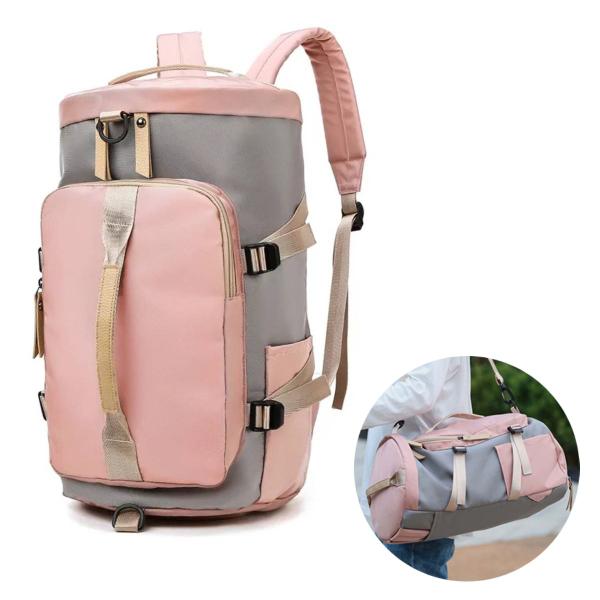 Imagem de Bolsa Feminina Transversal Que Vira Mochila De Costas Mala Viagem Academia Esporte