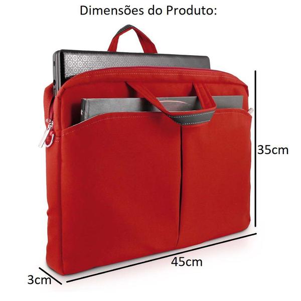 Imagem de Bolsa Feminina Vermelha Para Notebook Até 15 Polegadas Alça de Ombro Acolchoada Multilaser