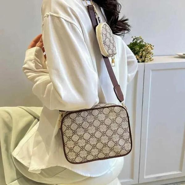 Imagem de Bolsa Feminina Vintage De Couro PU Macio Crossbody Bolsa De Ombro Alça Fashion Designer Casual