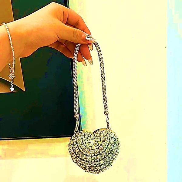 Imagem de Bolsa Festa Mini Clutch Com Strass De Varias Cores