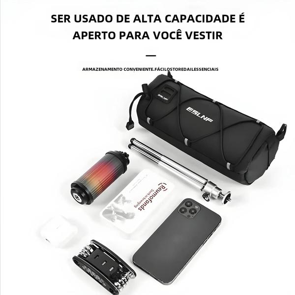 Imagem de Bolsa Frontal para Bicicleta - À Prova D'Água, Grande Capacidade e Multifuncional