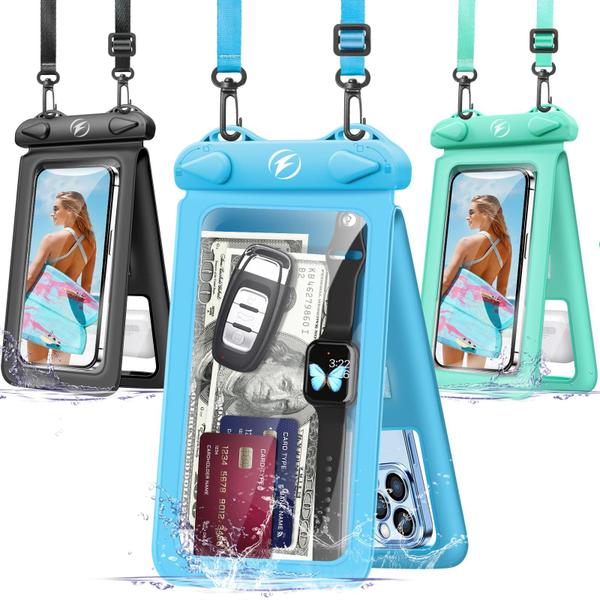 Imagem de Bolsa impermeável para telefone, pacote com 3 FONKEN Double Space IPX8