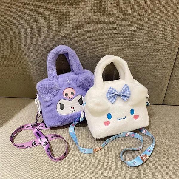 Imagem de Bolsa Kawaii Sanrio Kuromi Cinnamoroll - Bolsa Crossbody de Pelúcia