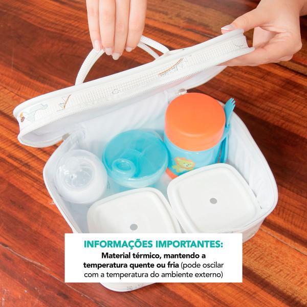 Imagem de Bolsa Lancheira Térmica 6LT Multiuso Alimentos e Bebidas Impermeável Com Zíper