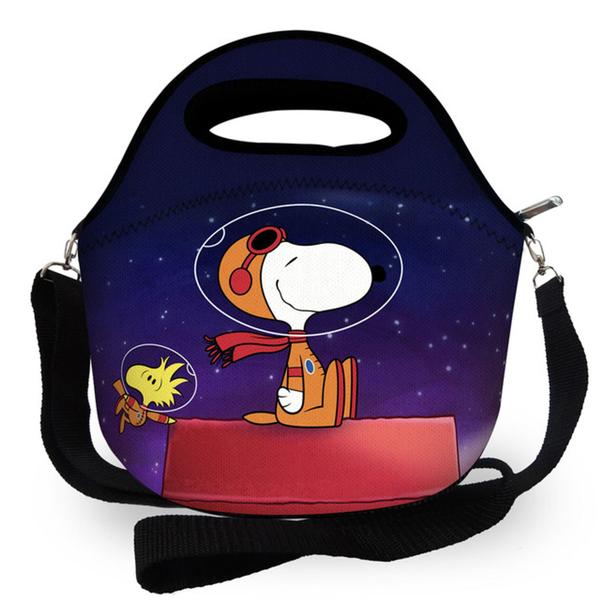 Imagem de Bolsa Lancheira Térmica Lancheira Escolar Infantil - Snoopy Rosa  - Super Oferta