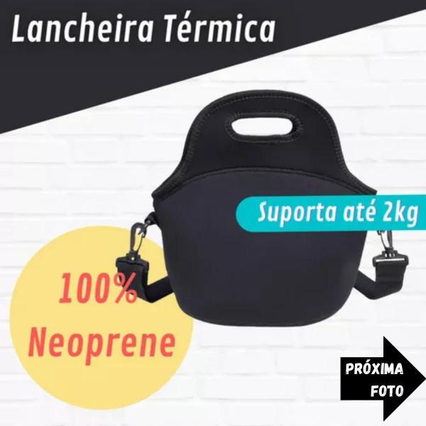 Imagem de Bolsa Lancheira Térmica Neoprene Adulto Infantil Listrada