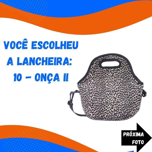 Imagem de Bolsa Lancheira Térmica Neoprene Adulto Infantil Onça Ii