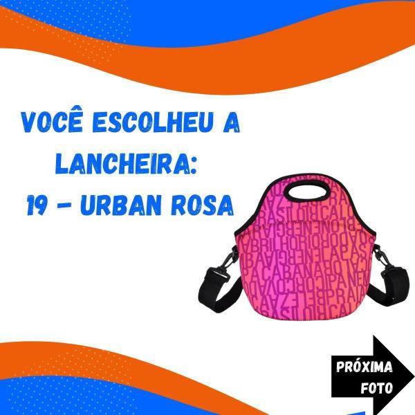 Imagem de Bolsa Lancheira Térmica Neoprene Adulto Infantil Urban Rosa