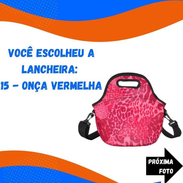 Imagem de Bolsa Lancheira Térmica Neoprene Modelo Onça Vermelha