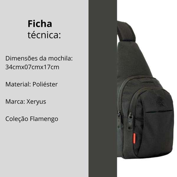 Imagem de Bolsa Lateral Porta-Tênis Esportivo Flamengo Chuteira Xeryus