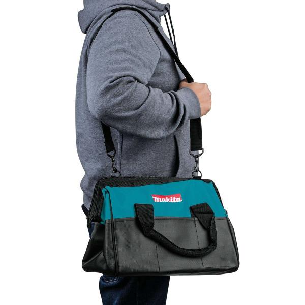 Bolsa Lona 14" Resistente Makita P/ Ferramentas 11 Bolsos - 831253-8 Imagem de Bolsa Lona 14" Resistente Makita P/ Ferramentas 11 Bolsos - 831253-8