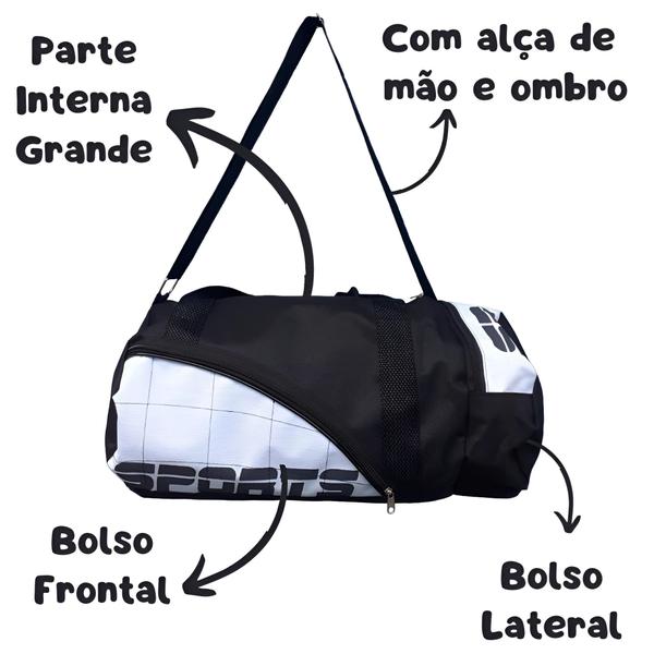 Imagem de Bolsa Mala Academia 8 Cores Treino Viagem Passeio Esporte Futebol