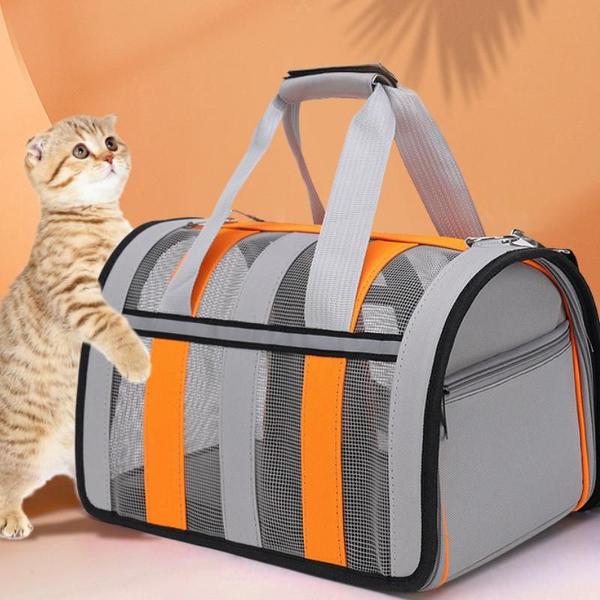 Imagem de Bolsa Mala De Transporte Tiracolo Pet Tamanho Grande Até 8kg Cães e Gatos Cabine Avião Respiravel