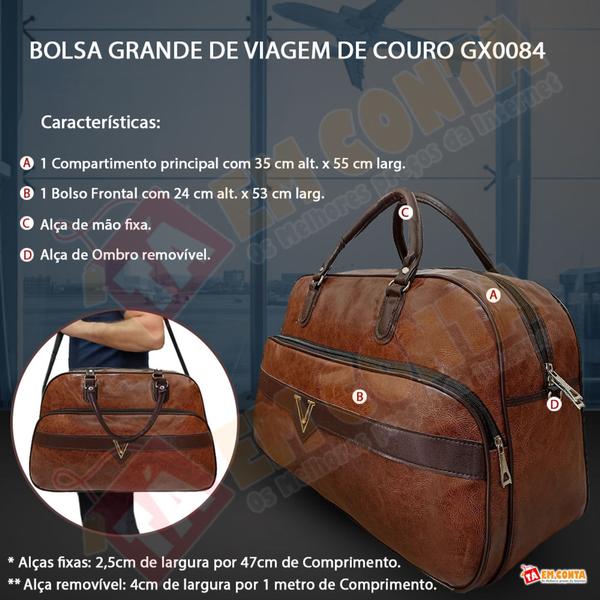 Imagem de Bolsa Mala De Viagem Grande com Alça de Ombro e Mão