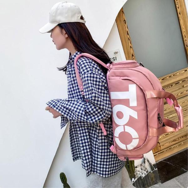 Imagem de Bolsa Mala Mochila T60 Academia Bagagem Viagem Rosa Liso