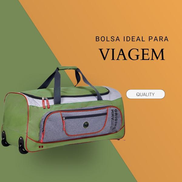 Imagem de Bolsa Mala Sacola de Viagem C/ Rodinhas Reforçada - Super Resistente Grande - Original - Clio