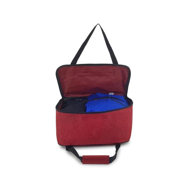 Imagem de Bolsa Mala Vendedor Vermelho Escuro 43x33x20cm Nylon Rodinha