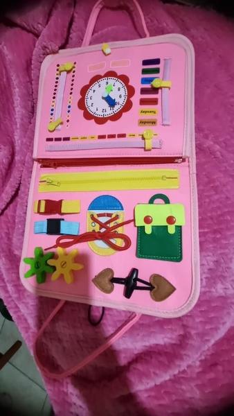 Imagem de Bolsa Maleta Infantil Montessori Pedagógica - Cor Rosa