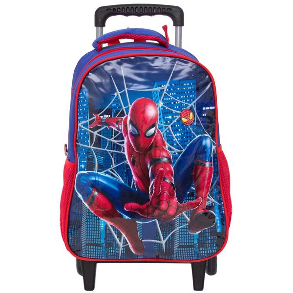 Imagem de Bolsa Masculina Escolar Carrinho Spider Man Lancheira Estojo