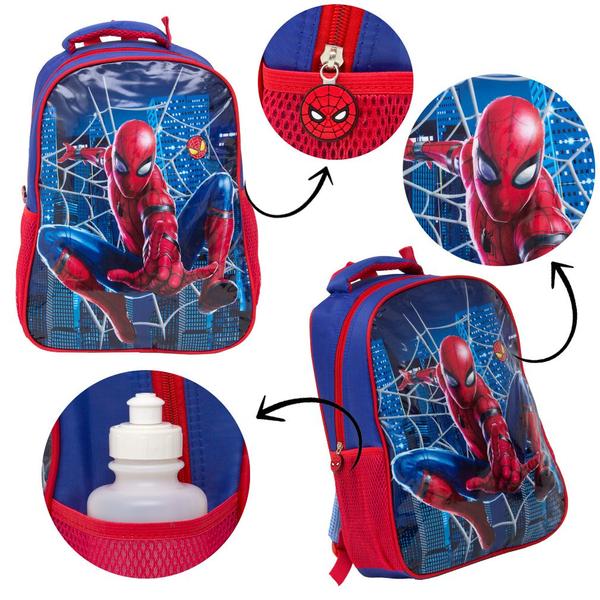 Imagem de Bolsa Masculina Escolar Spider Man Lancheira Estojo Aulas