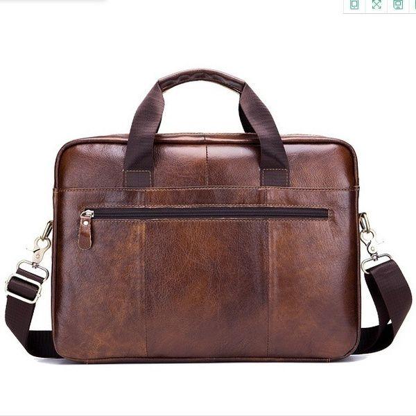 Imagem de Bolsa Messenger para laptop Bullcaptain Vintage Leather para homens