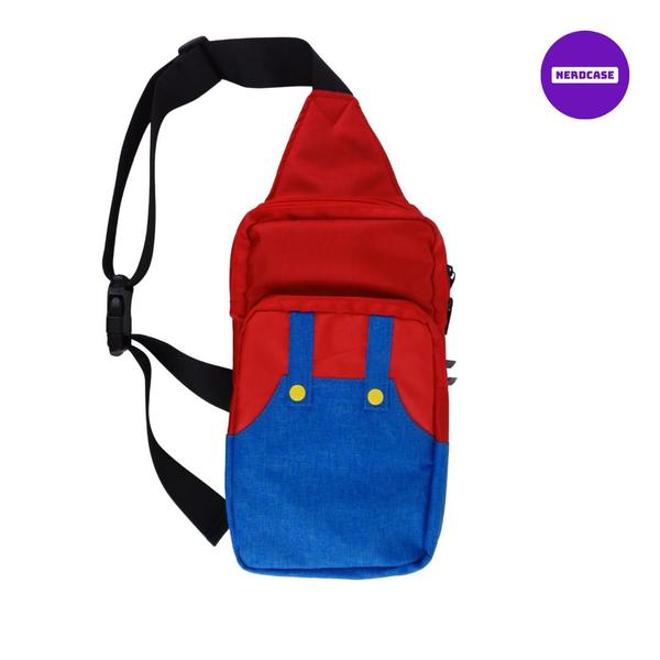 Imagem de Bolsa mochila de transporte compatível com Nintendo Switch - Mario Macacao