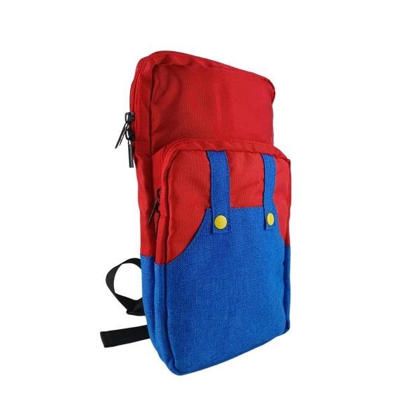 Imagem de Bolsa mochila de transporte compatível com Nintendo Switch - Mario Macacao