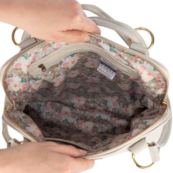 Imagem de Bolsa mochila em couro Lívia marfim Feminino