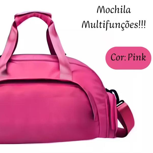 Imagem de Bolsa  Mochila  Fitness Academia Treino Tecido Liso