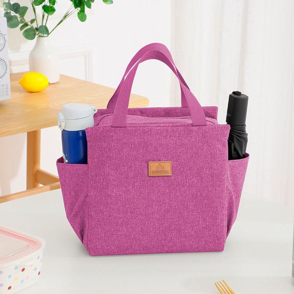 Imagem de Bolsa Nécessaire Feminina Térmica Porta Marmita Lancheira Escolar Casual Dia a Dia Média Com Ziperes Fortes Resistente