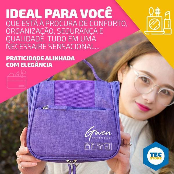 Imagem de Bolsa Necessaire Frasqueira Organizador Maquiagem + Higiene