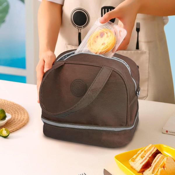 Imagem de Bolsa Necessaire Lancheira Mão Compacta Moda Blogueira Premium Alta Qualidade Tecido Reforçado Moderna Casual Esportiva