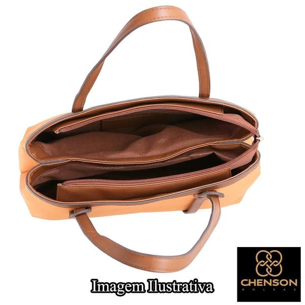 Imagem de Bolsa Ombro Feminina Microfibra Tote Casual Chenson 3184595