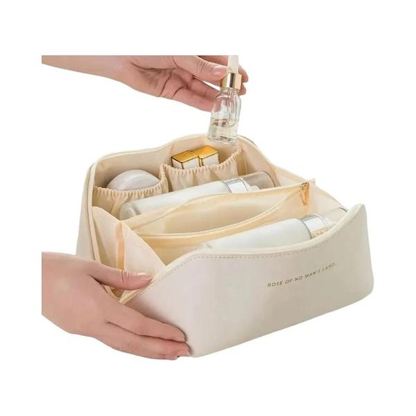 Imagem de Bolsa Organizadora de Maquiagem de Luxo para Viagem - Kit de Higiene Pessoal para Mulheres