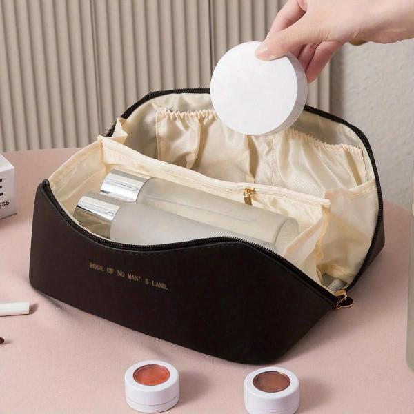 Imagem de Bolsa Organizadora de Maquiagem de Luxo para Viagem - Kit de Higiene Pessoal para Mulheres