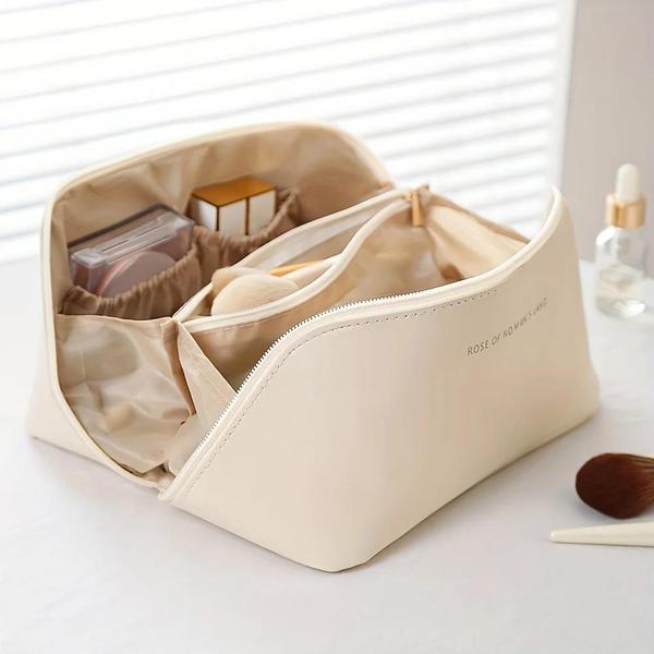 Imagem de Bolsa Organizadora de Maquiagem de Luxo para Viagem - Kit de Higiene Pessoal para Mulheres