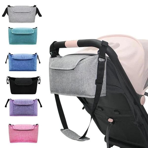 Imagem de Bolsa Organizadora para Carrinho de Bebê - Grande Capacidade com Porta-Copos