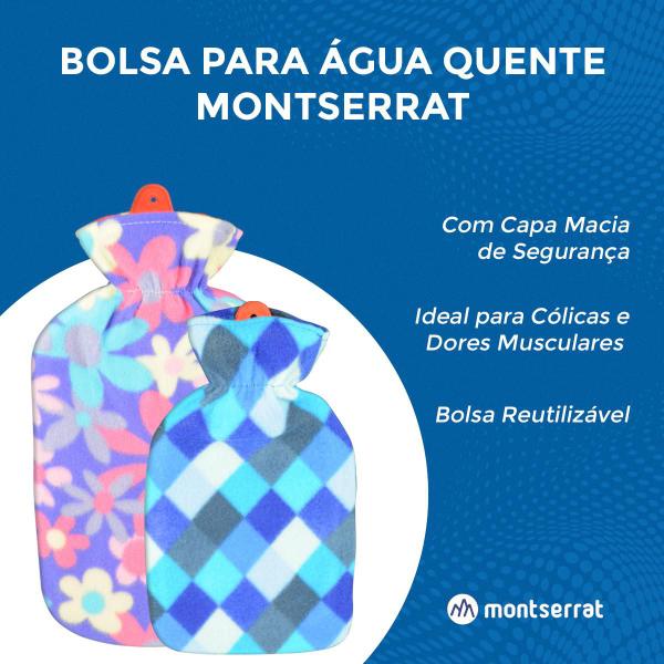 Imagem de Bolsa para Água Quente Cor Vermelha 2L Montserrat com Capa Macia de Segurança