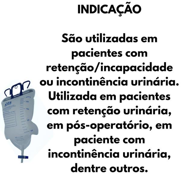 Imagem de Bolsa Para Coleta De Urina Drena E Filtra Com Alça Dupla Para Gancho - 2000ml