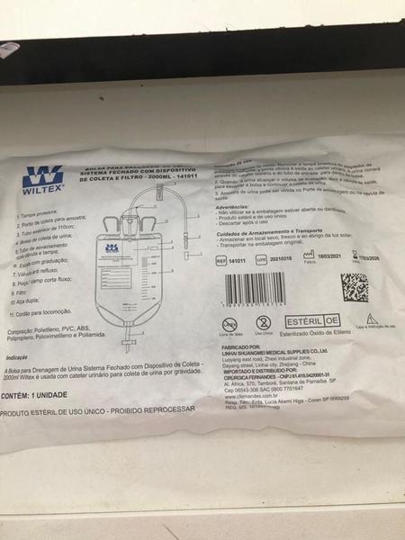 Imagem de Bolsa para drenagem de urina 2000ml - Wiltex