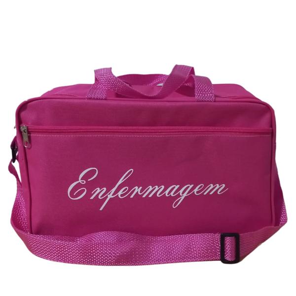 Imagem de Bolsa para enfermagem com alça de mão e ombro cor rosa