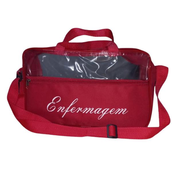 Imagem de Bolsa Para Enfermagem Transparente Vermelho