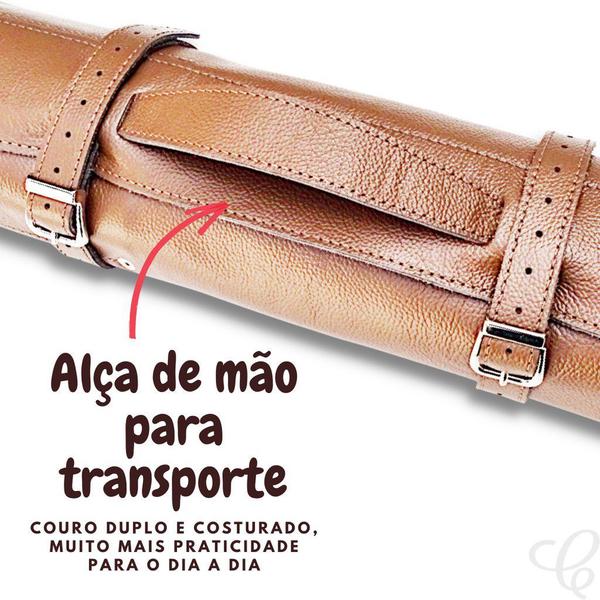 Imagem de Bolsa para Facas Gastronomia em Couro Carmisini