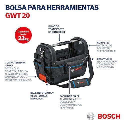 Bolsa para ferramentas bosch gwt 20 23x43x34cm Imagem de Bolsa para ferramentas bosch gwt 20 23x43x34cm