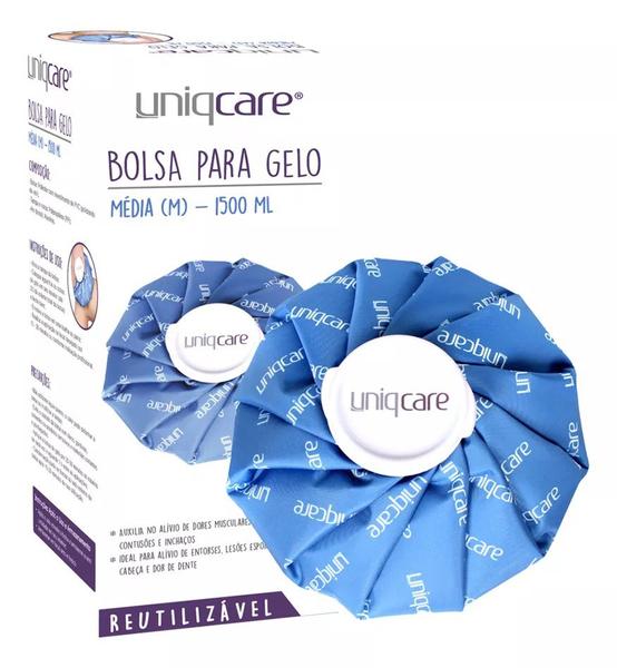 Imagem de Bolsa para gelo ortopédica joelho costas uniqcare m 1500ml